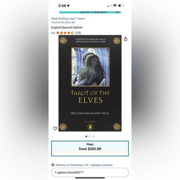 Tarot of the Elves Deck & Book Set Rare Combo OOP C2007 - Picture 5 of 5